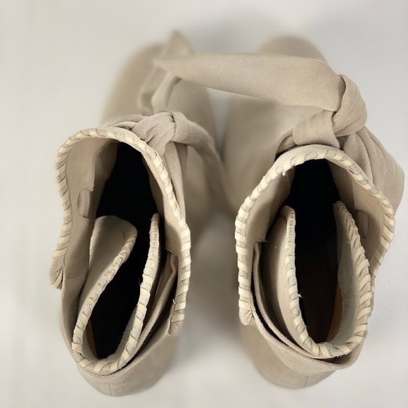 Rachel Zoe Kate Slip On Suede Booties Whip Stitch Detail Block Heel Size 8 - Picture 10 of 11